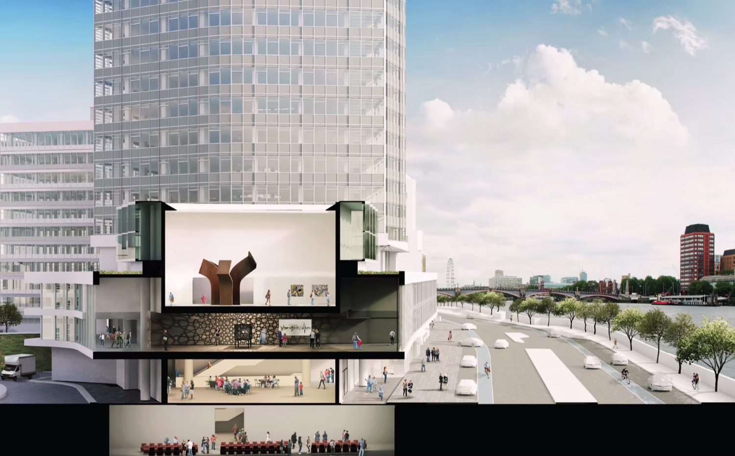 Millbank Tower — sectional view through the public gallery levels